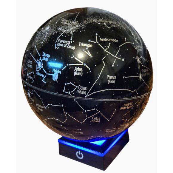 Desktop Magnetic Globe With Light Up Base Constellation Solar System Display - Picture 1 of 8